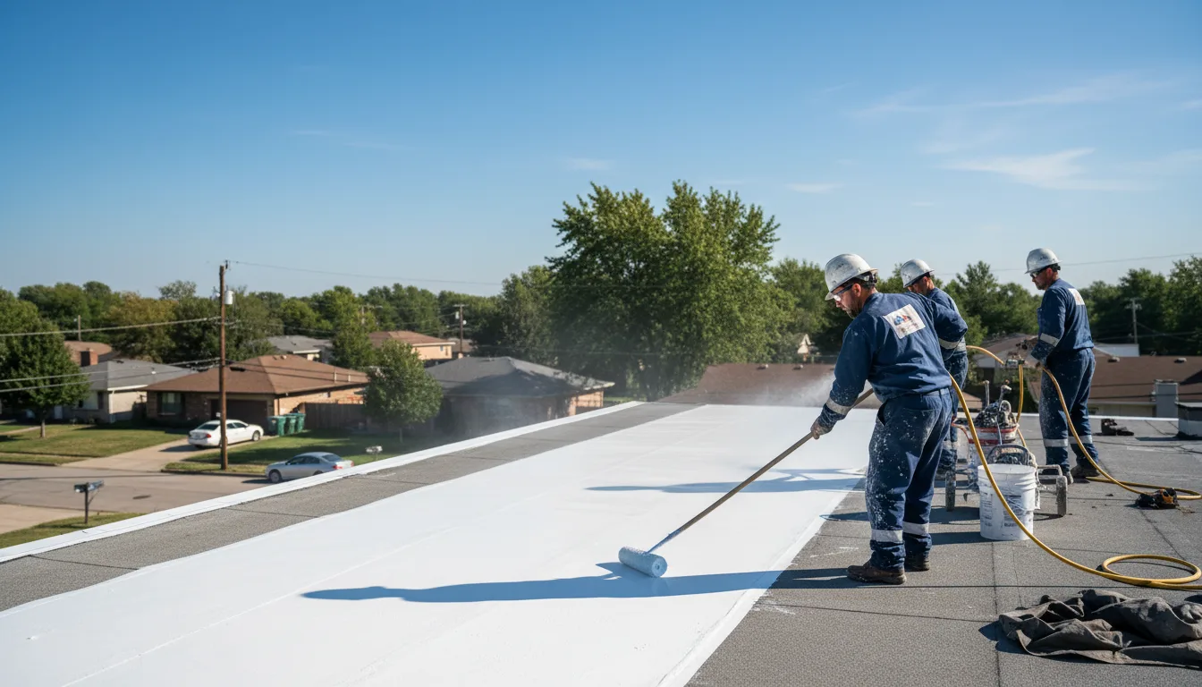 Commercial roof coating in Lock Springs, MO near me